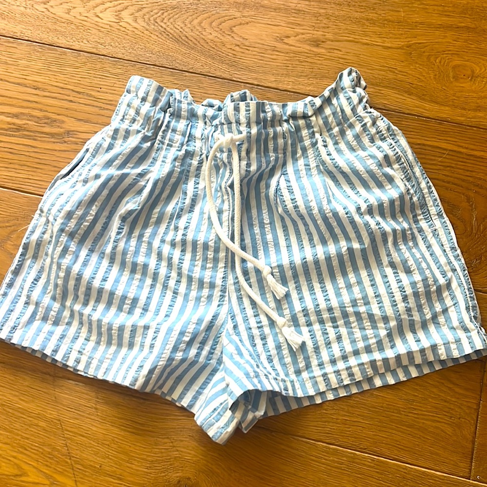 Blue & white shorts WORN - little